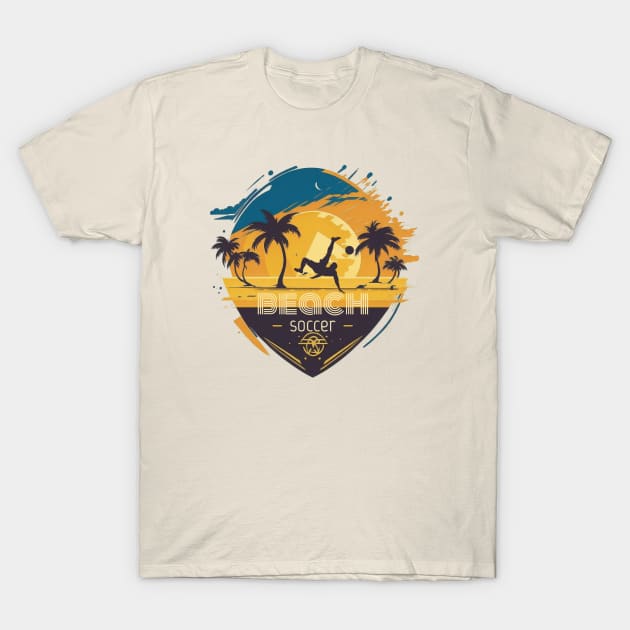 SCLG001 - Beach Soccer Logo T-Shirt by Tee Vibes Co.